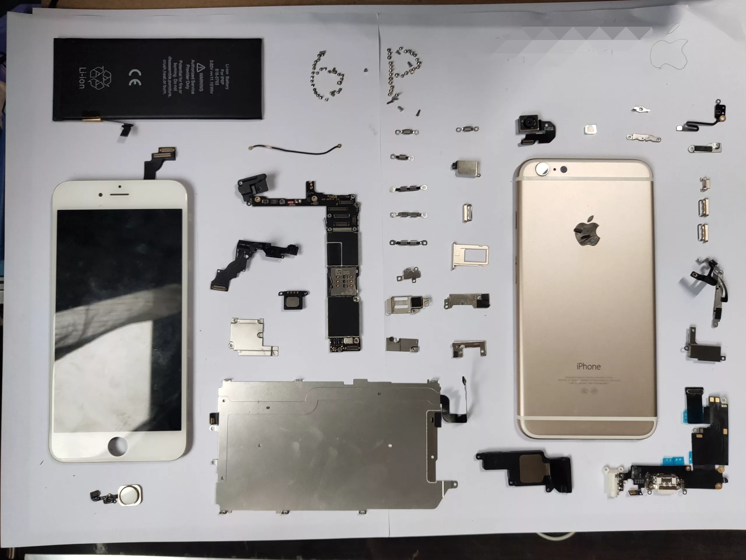 所有零件的大致布局