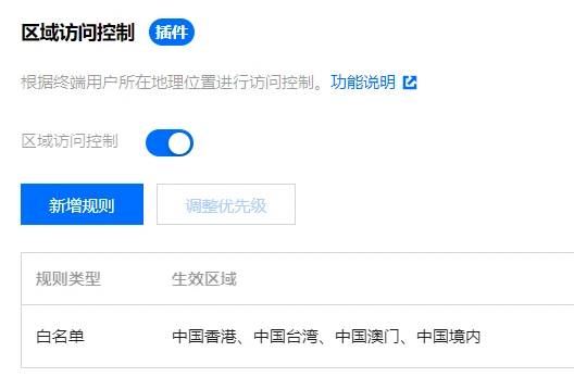 CDN区域访问限制