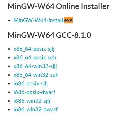 MinGW下载